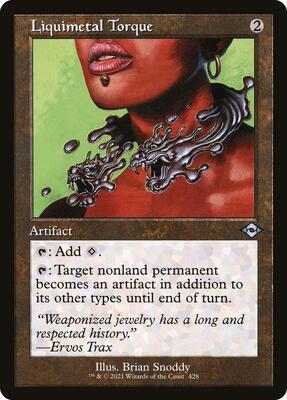 Liquimetal Torque (Retro Frame) card from Modern Horizons 2