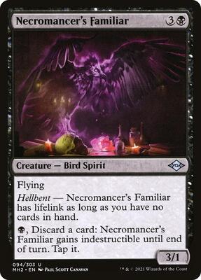 Necromancer's Familiar card from Modern Horizons 2