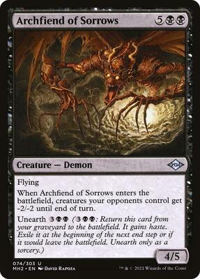 Archfiend of Sorrows card from Modern Horizons 2