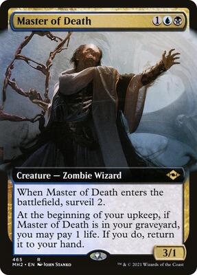 Master of Death (Extended Art) card from Modern Horizons 2