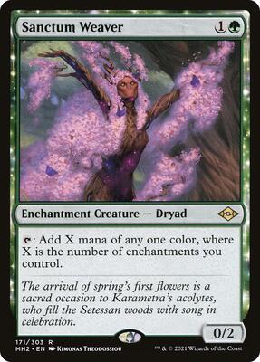 Sanctum Weaver card from Modern Horizons 2