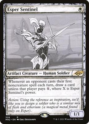 Esper Sentinel (Showcase) card from Modern Horizons 2