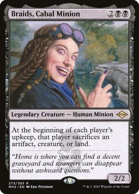 Braids, Cabal Minion card from Modern Horizons 2