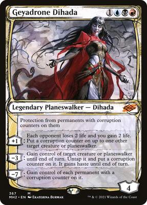 Geyadrone Dihada (Showcase) card from Modern Horizons 2