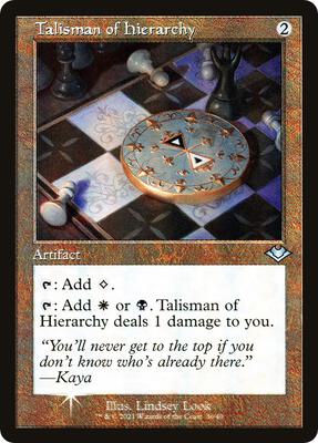 Talisman of Hierarchy (Retro Frame) card from Modern Horizons