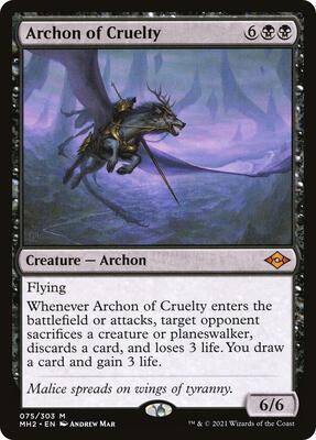 Archon of Cruelty card from Modern Horizons 2