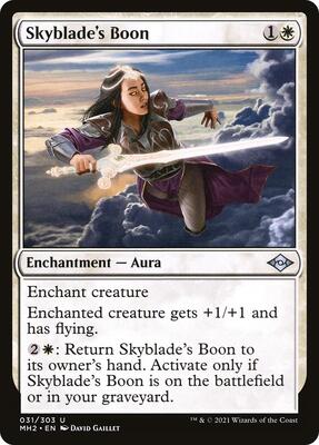 Skyblade's Boon card from Modern Horizons 2