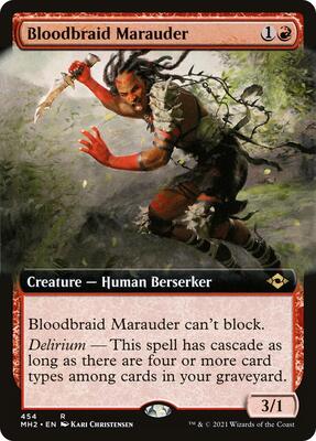 Bloodbraid Marauder (Extended Art) card from Modern Horizons 2