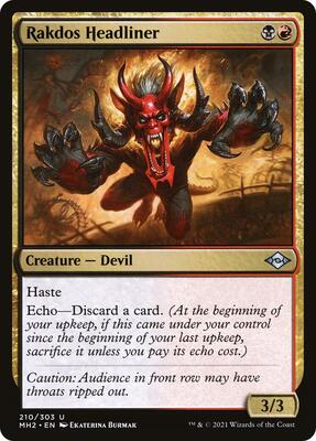 Rakdos Headliner card from Modern Horizons 2