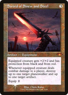 Sword of Sinew and Steel (Retro Frame) card from Modern Horizons