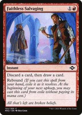Faithless Salvaging card from Modern Horizons 2