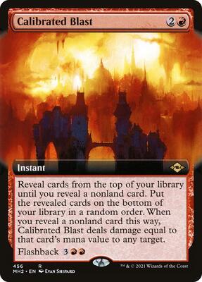 Calibrated Blast (Extended Art) card from Modern Horizons 2