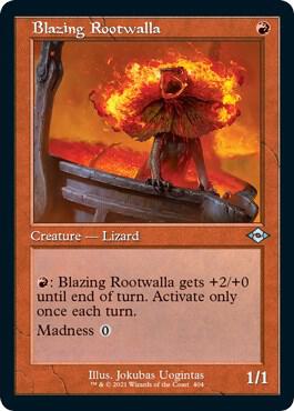 Blazing Rootwalla (Retro Frame) (Foil Etched) card from Modern Horizons 2