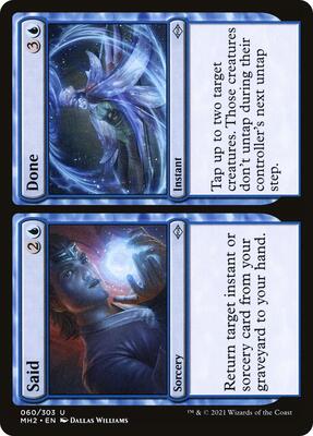 Said // Done card from Modern Horizons 2