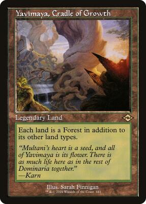 Yavimaya, Cradle of Growth (Retro Frame) card from Modern Horizons 2