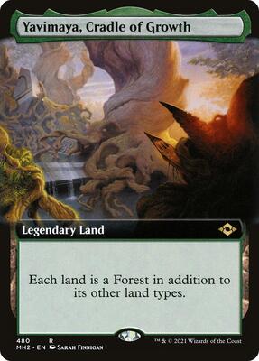 Yavimaya, Cradle of Growth (Extended Art) card from Modern Horizons 2