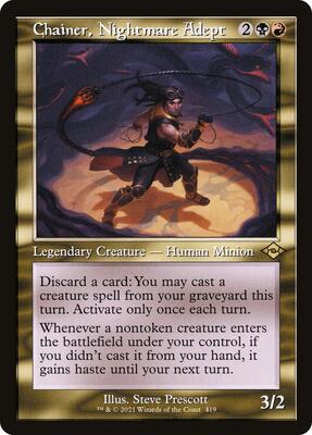 Chainer, Nightmare Adept (Retro Frame) card from Modern Horizons 2
