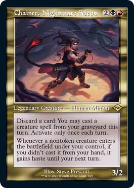 Chainer, Nightmare Adept (Retro Frame) (Foil Etched) card from Modern Horizons 2