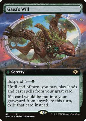 Gaea's Will (Extended Art) card from Modern Horizons 2