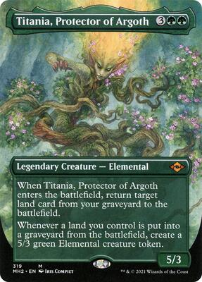 Titania, Protector of Argoth (Borderless) card from Modern Horizons 2
