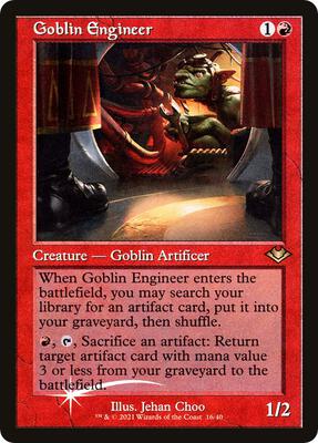 Goblin Engineer (Retro Frame) card from Modern Horizons