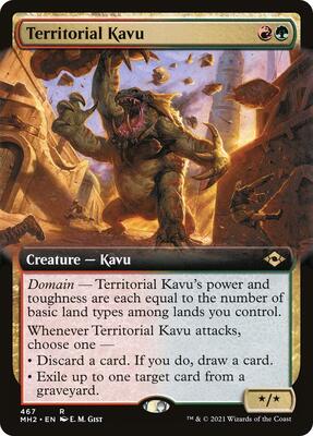 Territorial Kavu (Extended Art) card from Modern Horizons 2