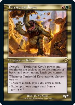 Territorial Kavu (Retro Frame) (Foil Etched) card from Modern Horizons 2