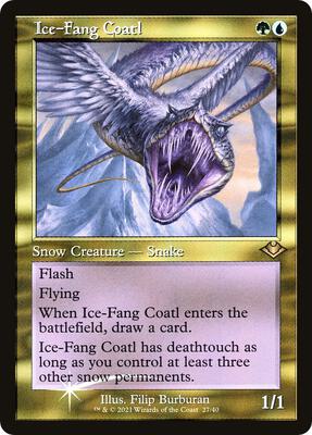 Ice-Fang Coatl (Retro Frame) card from Modern Horizons