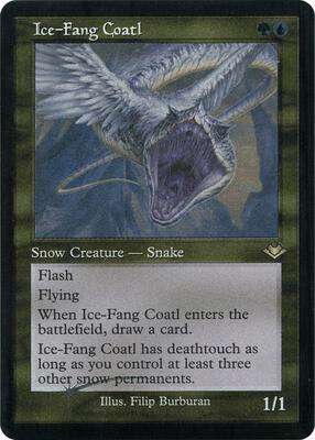 Ice-Fang Coatl (Retro Frame) (Foil Etched) card from Modern Horizons