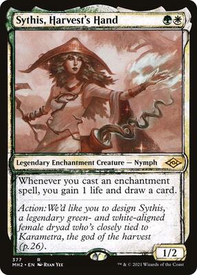 Sythis, Harvest's Hand (Showcase) card from Modern Horizons 2