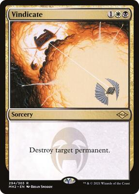 Vindicate card from Modern Horizons 2