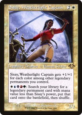 Sisay, Weatherlight Captain (Retro Frame) card from Modern Horizons