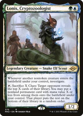 Lonis, Cryptozoologist (Showcase) card from Modern Horizons 2