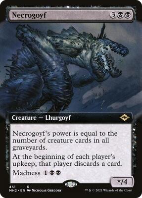Necrogoyf (Extended Art) card from Modern Horizons 2