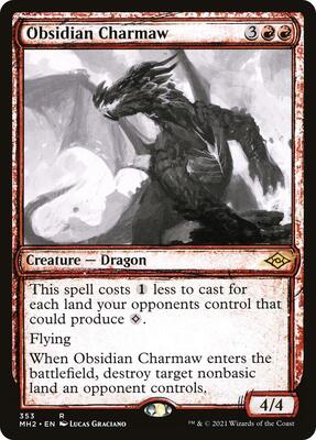 Obsidian Charmaw (Showcase) card from Modern Horizons 2