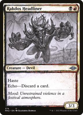 Rakdos Headliner (Showcase) card from Modern Horizons 2