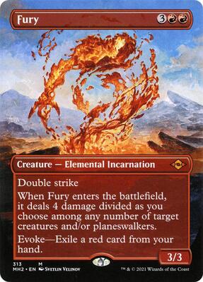 Fury (Borderless) card from Modern Horizons 2