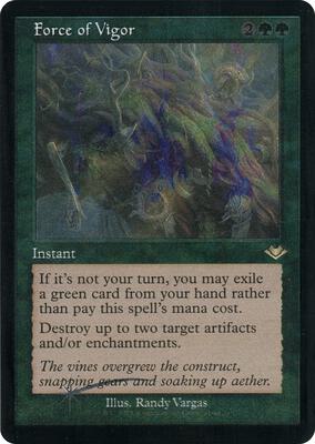 Force of Vigor (Retro Frame) (Foil Etched) card from Modern Horizons