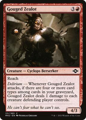 Gouged Zealot card from Modern Horizons 2