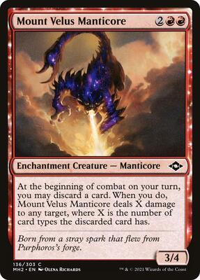 Mount Velus Manticore card from Modern Horizons 2