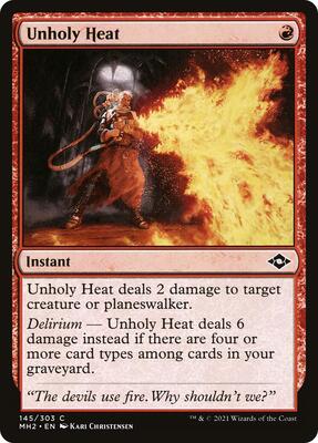Unholy Heat card from Modern Horizons 2