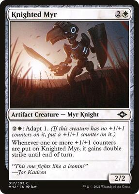 Knighted Myr card from Modern Horizons 2