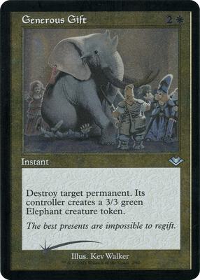 Generous Gift (Retro Frame) (Foil Etched) card from Modern Horizons