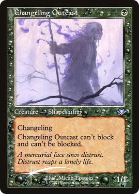 Changeling Outcast (Retro Frame) card from Modern Horizons