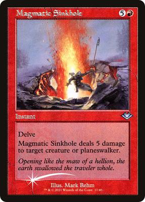 Magmatic Sinkhole (Retro Frame) card from Modern Horizons