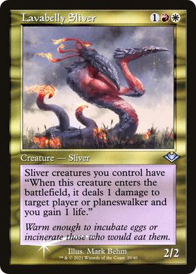 Lavabelly Sliver (Retro Frame) card from Modern Horizons