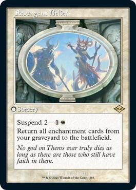Resurgent Belief (Retro Frame) (Foil Etched) card from Modern Horizons 2
