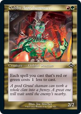 Goblin Anarchomancer (Retro Frame) (Foil Etched) card from Modern Horizons 2