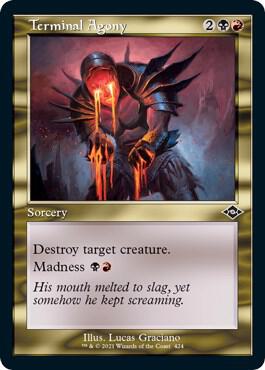 Terminal Agony (Retro Frame) (Foil Etched) card from Modern Horizons 2