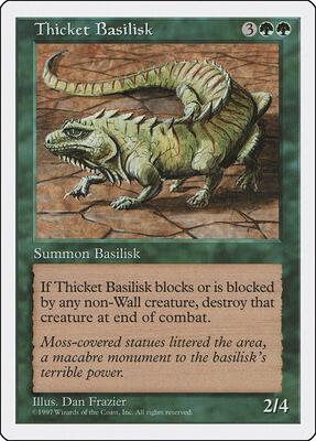 Thicket Basilisk card from Fifth Edition